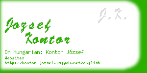 jozsef kontor business card