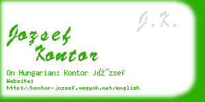 jozsef kontor business card